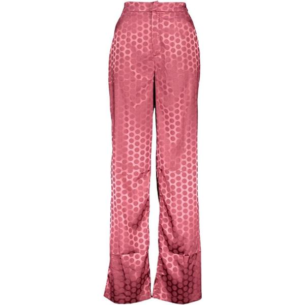 pantalone lungo Boohoo viola a pois
