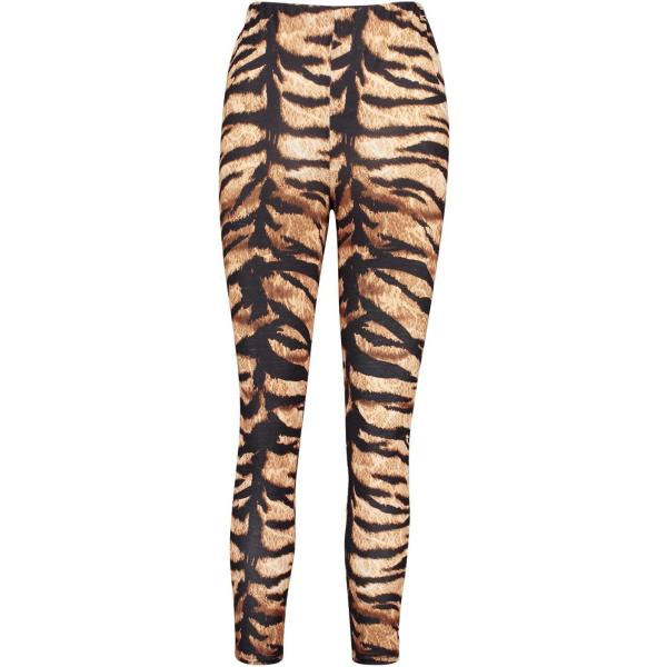 leggings Boohoo marrone con stampe