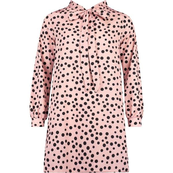 vestito Boohoo rosa a pois