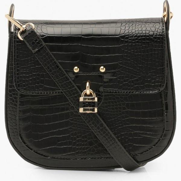 Borsa a tracolla nero Boohoo nero