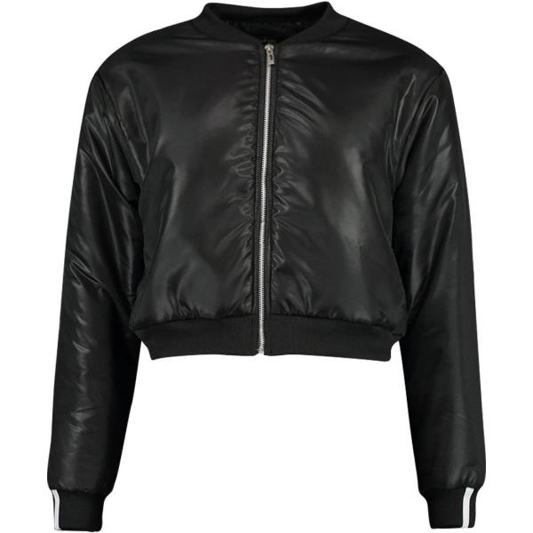 Bomber con zip nero Boohoo nero