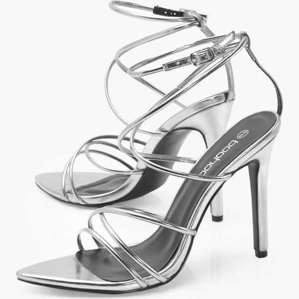 scarpe col tacco Boohoo grigio