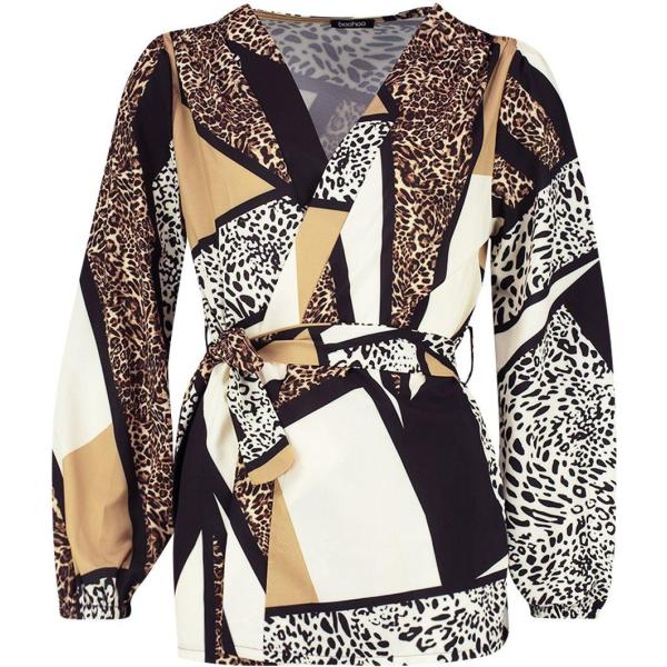 bluse Boohoo animalier