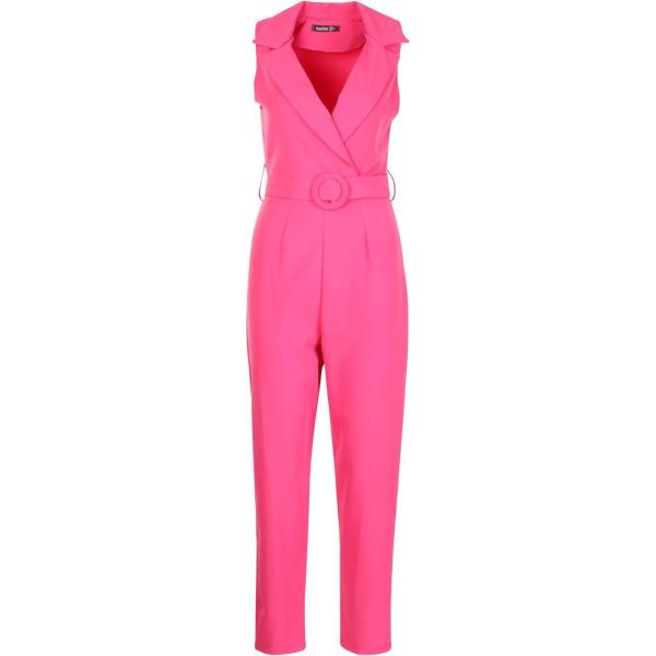 Jumpsuit wide leg con cintura rosa Boohoo viola