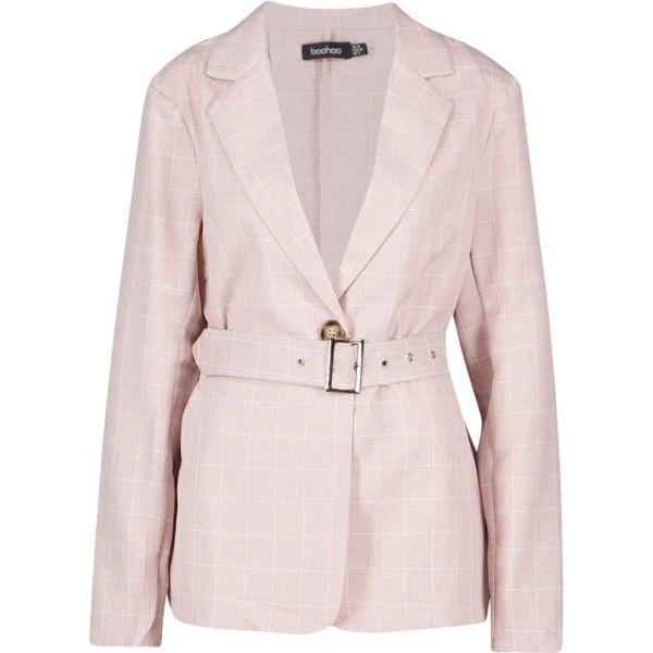 blazer Boohoo viola a quadri
