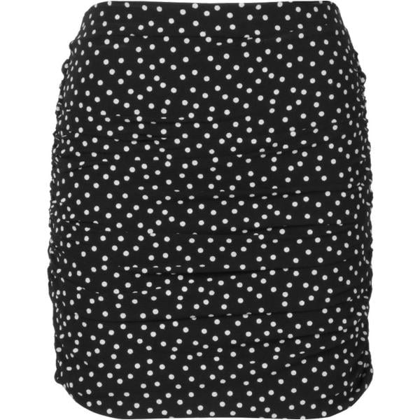minigonna Boohoo nero a pois