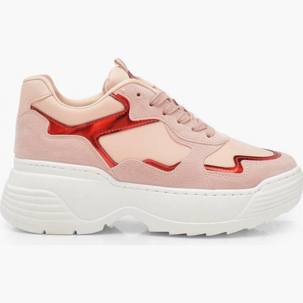 scarpa sportiva Boohoo rosa