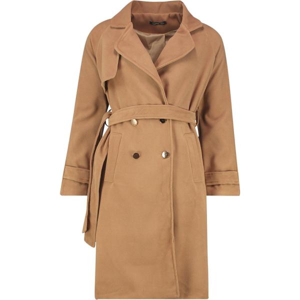 trench Boohoo marrone military