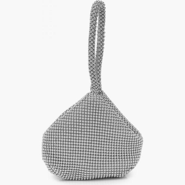 clutch Boohoo grigio