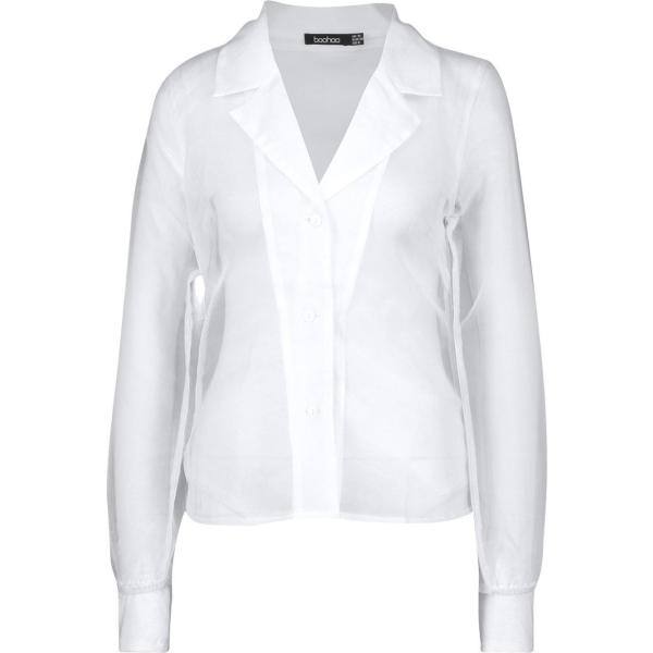 camicia Boohoo bianco