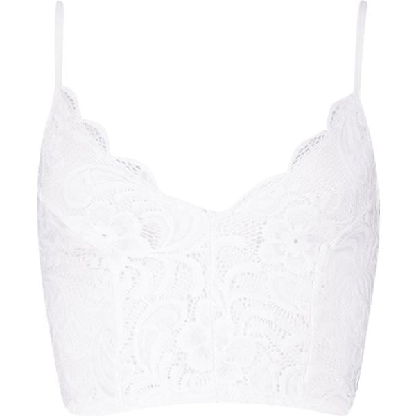 bralette Boohoo bianco