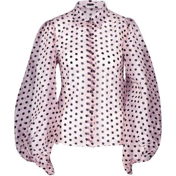 camicia Boohoo rosa a pois