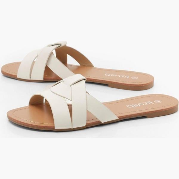 ciabatte Boohoo bianco