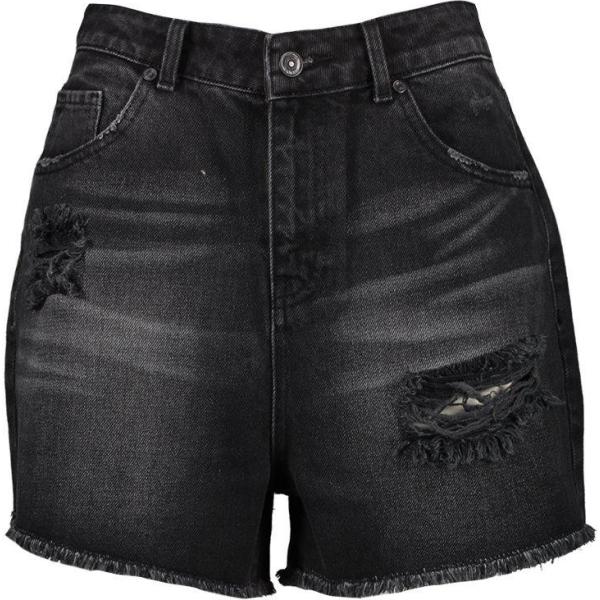 Shorts vita media in denim Boohoo