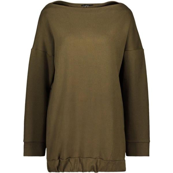 Felpa oversize kaki Boohoo verde