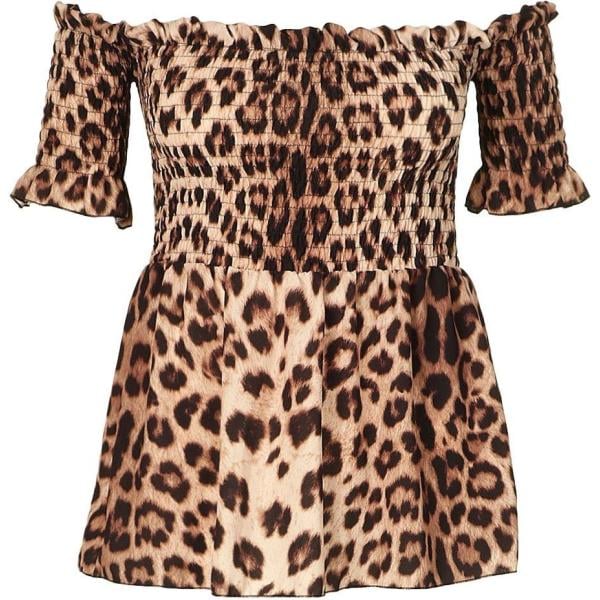 top Boohoo marrone con stampe