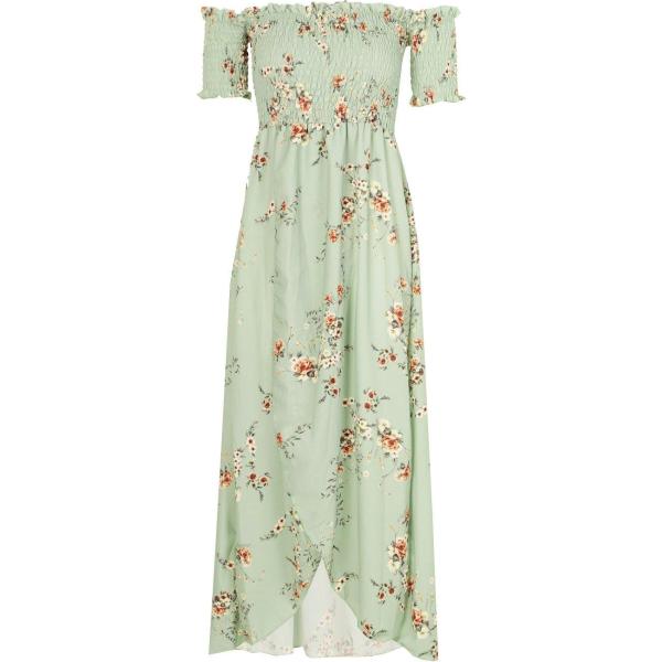 vestiti lunghi Boohoo verde a fiori