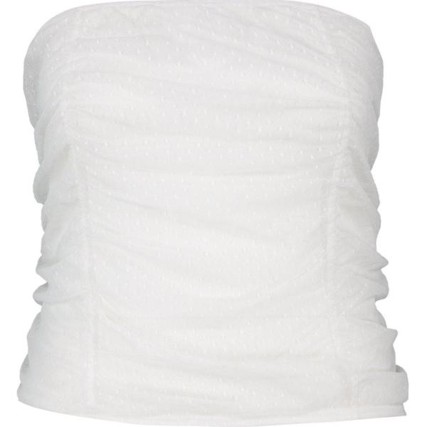 Corsetto a pois a rete avorio Boohoo bianco a pois