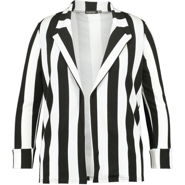 blazer Boohoo nero a righe