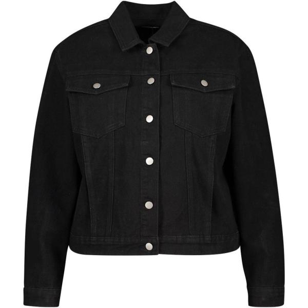 Giacca in denim nero Boohoo nero
