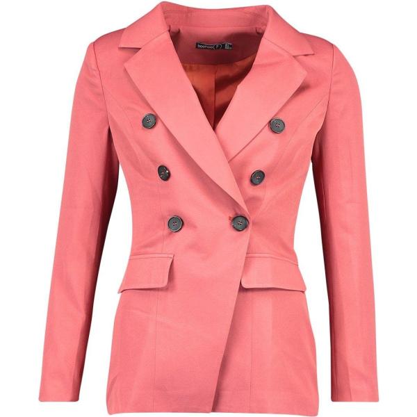 Blazer doppiopetto petite aderente Boohoo viola