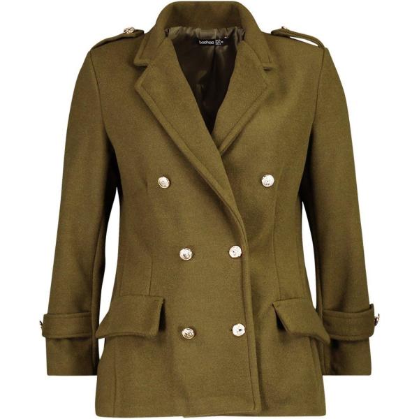 cappotto Boohoo verde military