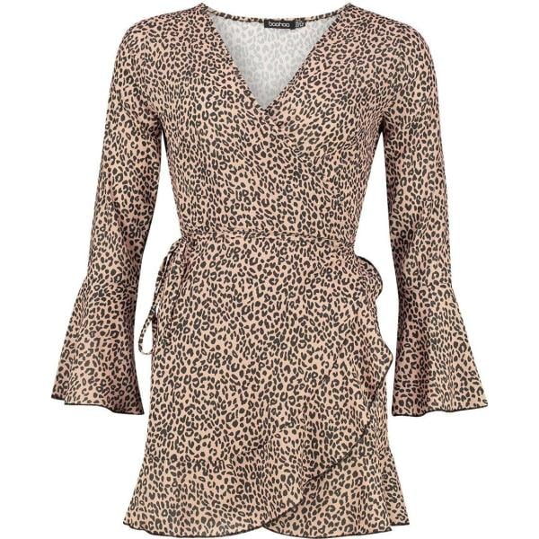 vestiti lunghi Boohoo marrone con stampe