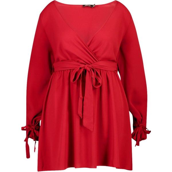 vestito Boohoo rosso