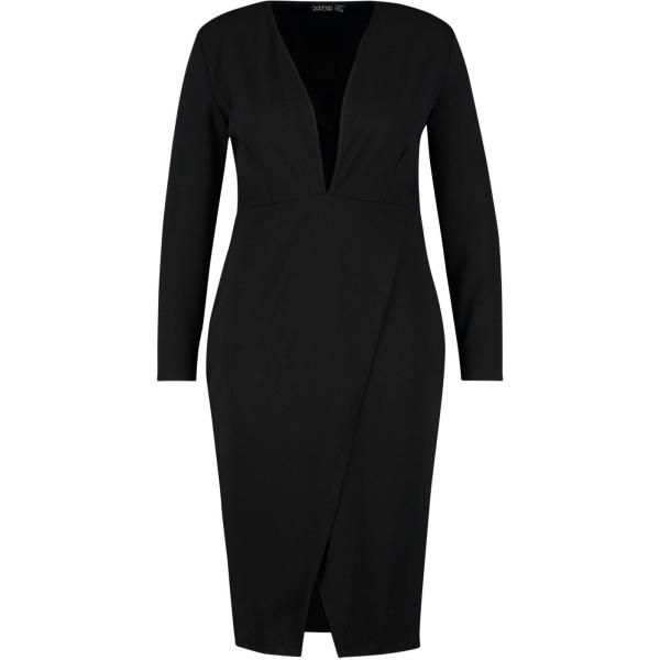 vestito longuette/midi Boohoo nero