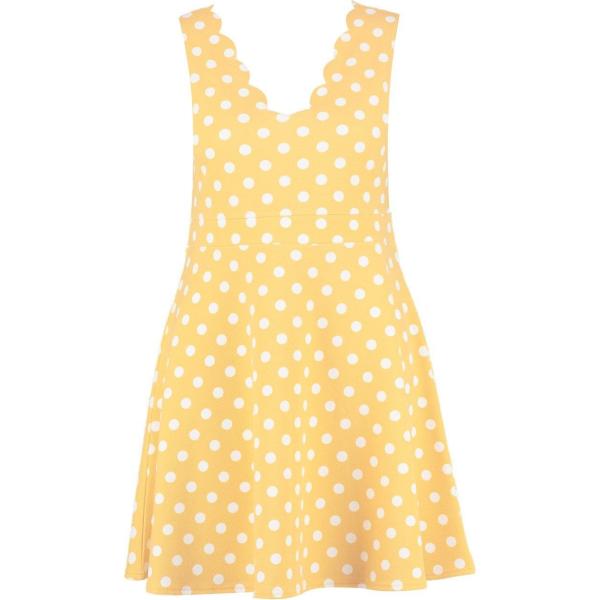 Vestito skater a pois aderente bianco Boohoo a pois