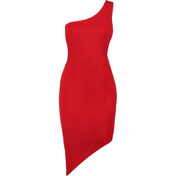 vestiti asimmetrici Boohoo rosso