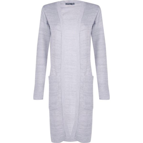 Cardigan petite con tasche Boohoo grigio