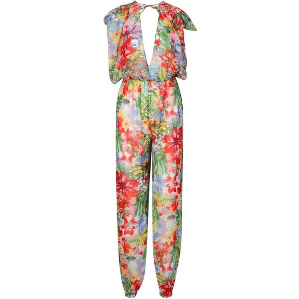 tuta Boohoo blu a fiori