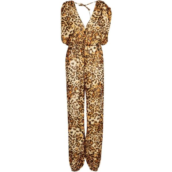 tuta Boohoo marrone animalier
