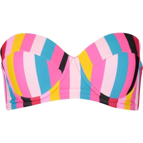 bikini Boohoo rosa a righe