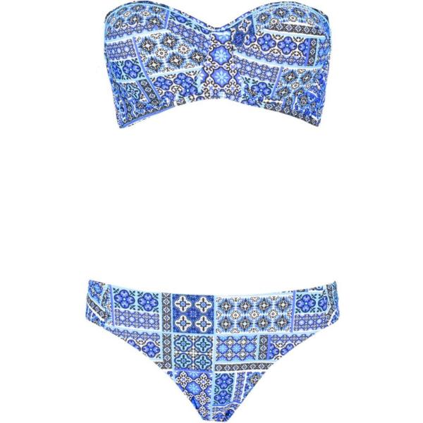 bikini Boohoo blu con stampe