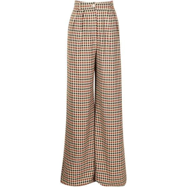 pantaloni a palazzo Boohoo marrone a quadri