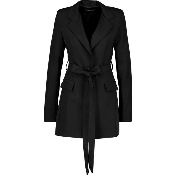 Blazer con cintura nero Boohoo nero
