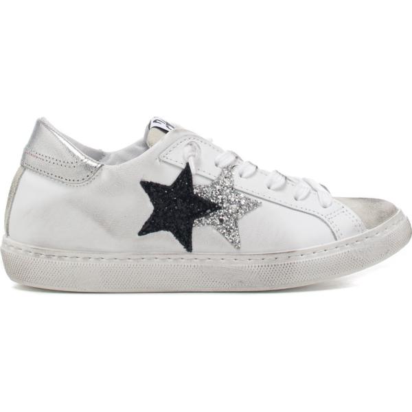 sneakers 2 Star bianco tinta unita