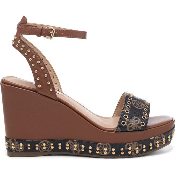 sandali in pelle Guess marrone con stampe