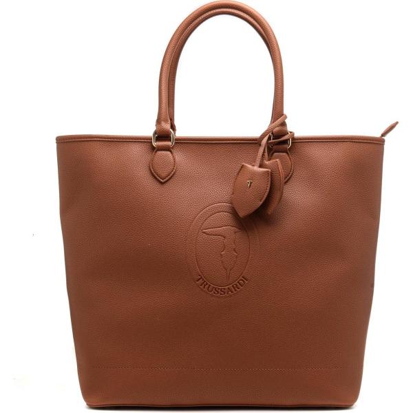 shopping bag Trussardi marrone tinta unita