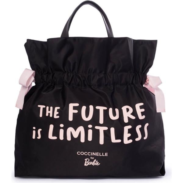 shopping bag Coccinelle nero con stampe