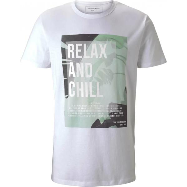 t-shirt Tom Tailor Denim bianco con stampe