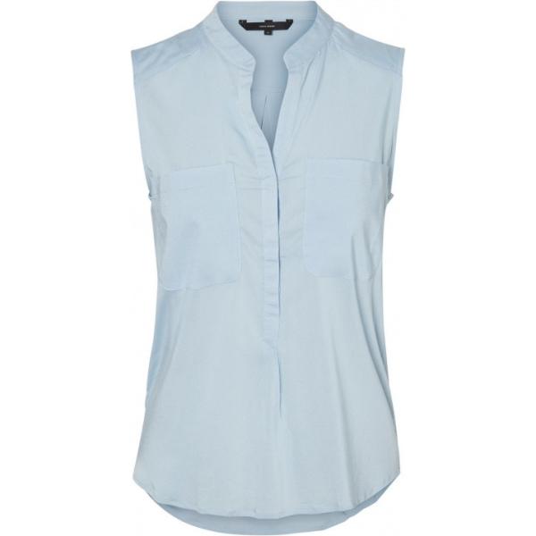 Camicia loose fit senza maniche con tasche blu Vero Moda