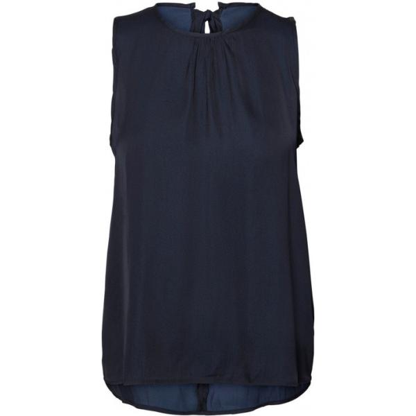 Top loose fit collo tondo senza maniche blu Vero Moda