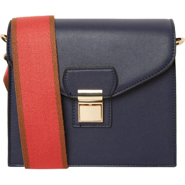 Borsa a tracolla con zip in pelle blu Vero Moda