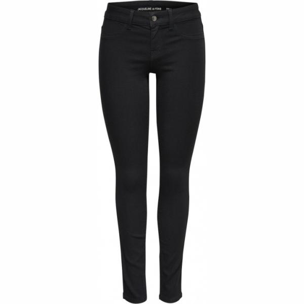 Jeans skinny con nodi in denim con tasche nero Only