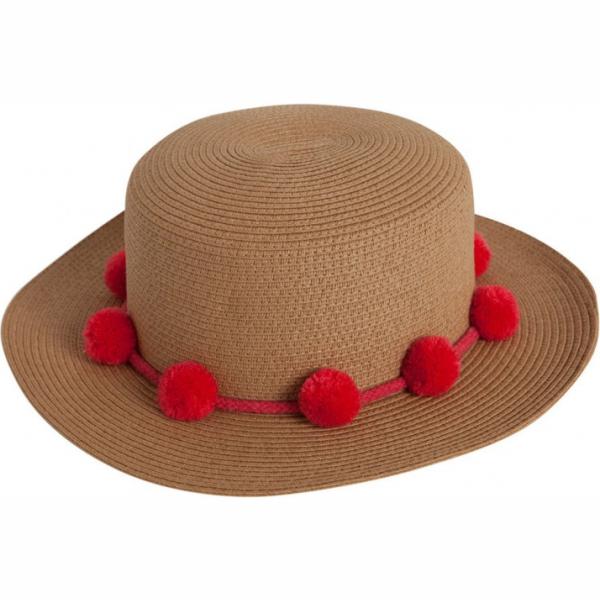 Cappello in paglia rosa Pieces