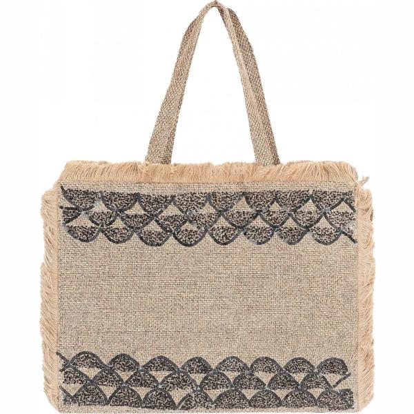shopping bag Rinascimento marrone geometrica
