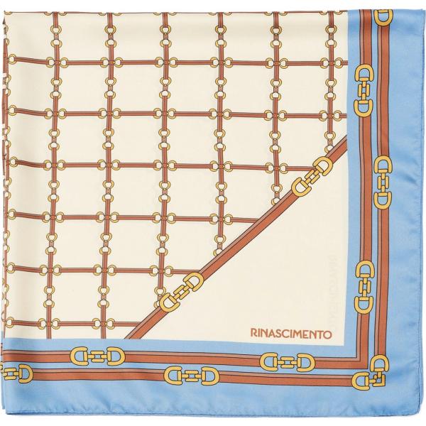 foulard Rinascimento bianco con stampe